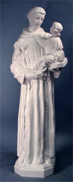 Saint Anthony White Statue Landscape decoration